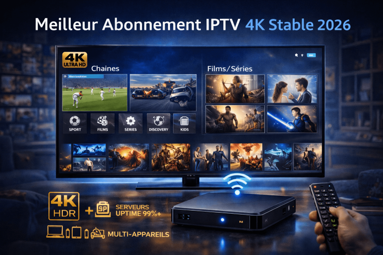 Meilleur Abonnement IPTV 4K Stable 2026